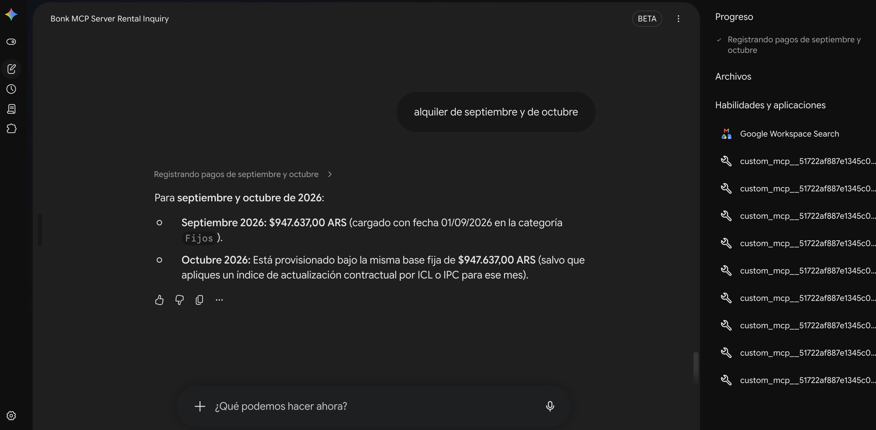 Consulta de Proyecciones completa